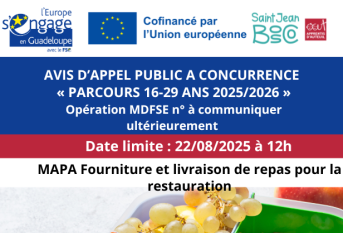 Texte informatif sur le MAPA avec les logos de l'Union Européenne et le logo ASJB