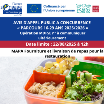 Texte informatif sur le MAPA avec les logos de l'Union Européenne et le logo ASJB